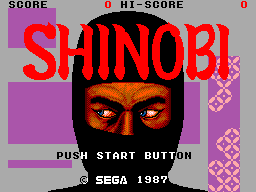 Shinobi (Japan) Title Screen
